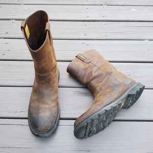 CAT Caterpillar Revolver Brown Oiled Leather Distressed Work‎ Boots 13 WIDE